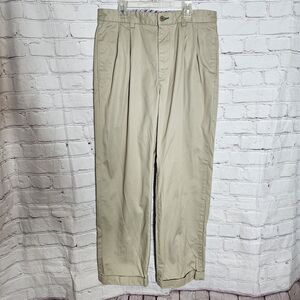 TOMMY HILFIGER Mens Pants 33x30 (32x29) Regular Fit Chino Khaki 100% Cotton